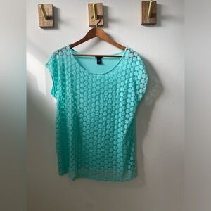 EUC XL Ann Taylor crochet front top.